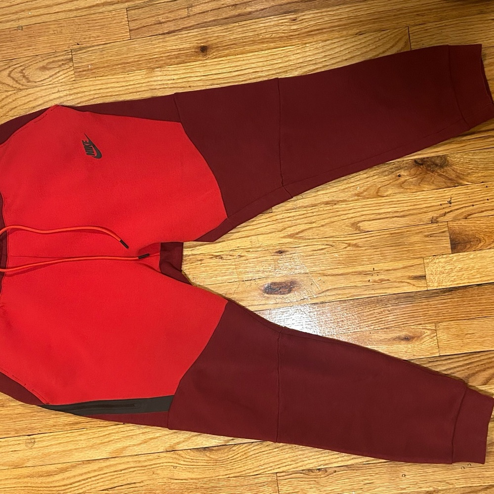 Nike Red and Maroon Joggers